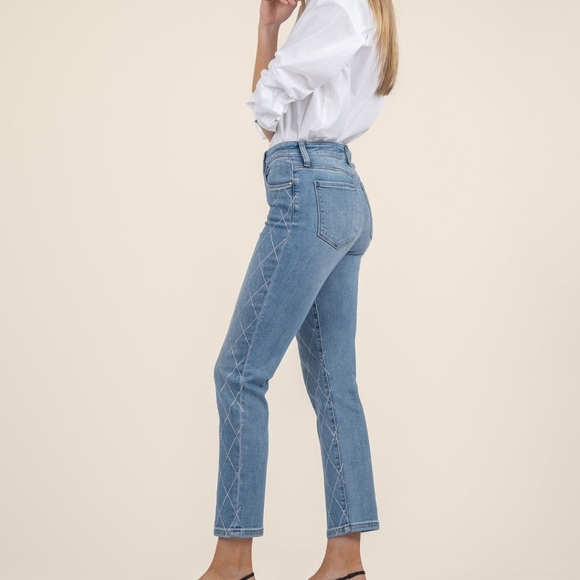 Kut From The Kloth Reese High Rise Ankle Straight Leg Size 14 New With Tag - Picture 3 of 5